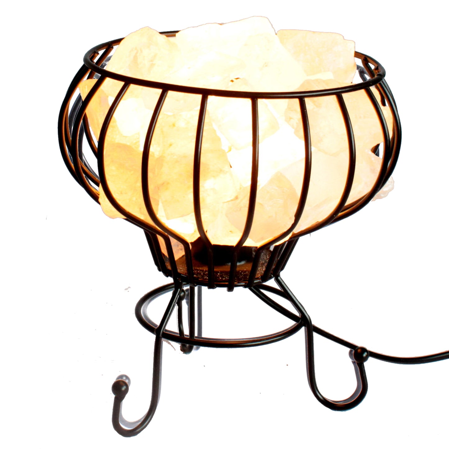 Earthstore® Low Salt Rock Brazier, WHITE Salt Chunks, Cable & Bulb