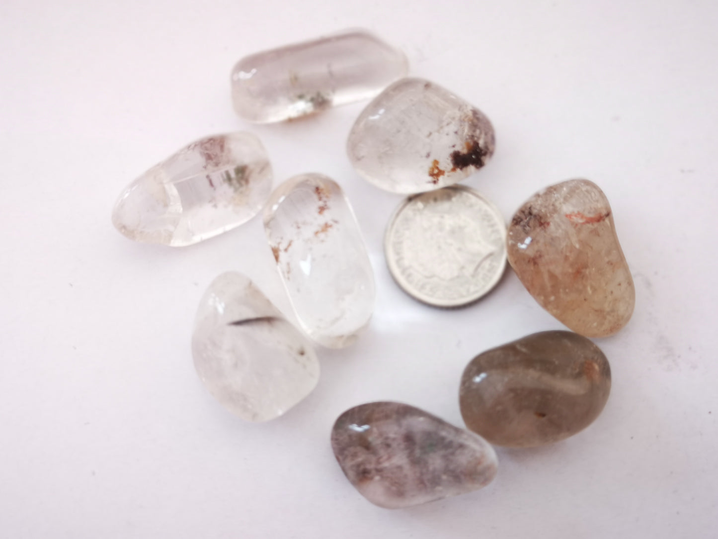 Earthstore® Lodolite - Tumblestone QUARTZ with Inclusions (AA Grade aka Phantom or Golden Quartz)