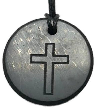 Shungite Engraved Cross Pendant Necklaces