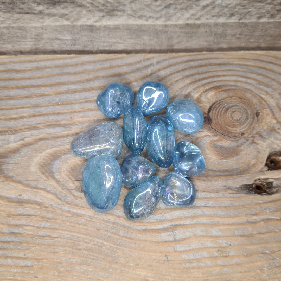 Earthstore® Aqua Aura Quartz - Tumblestone