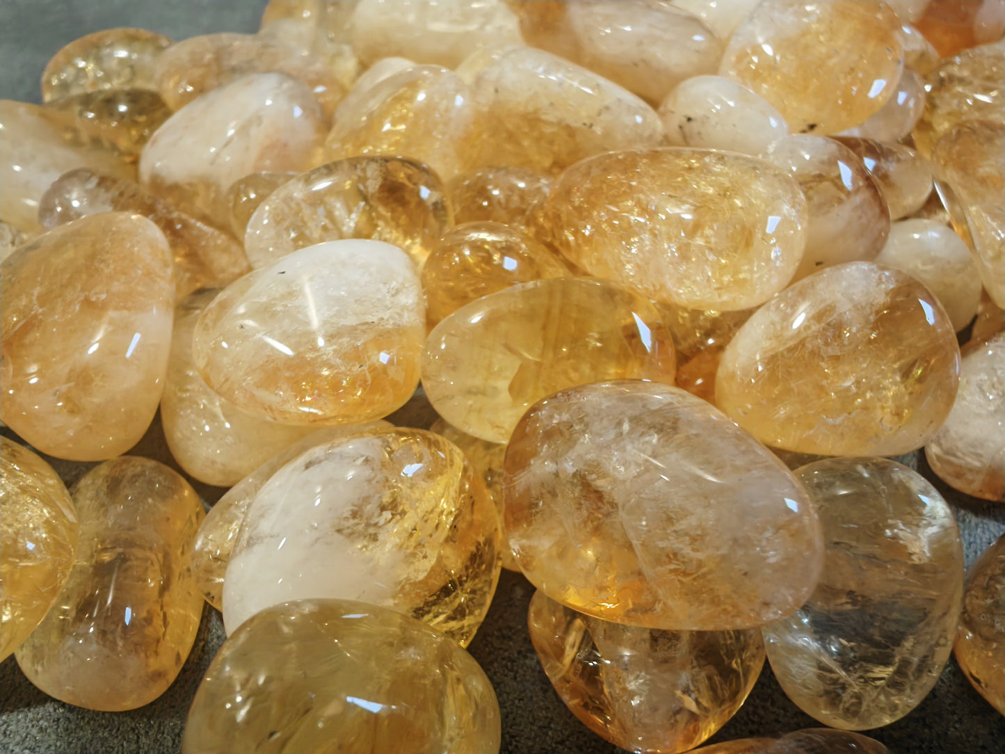 Citrine Tumblestone | A GRADE | Stone of Abundance & Solar Plexus Crystal