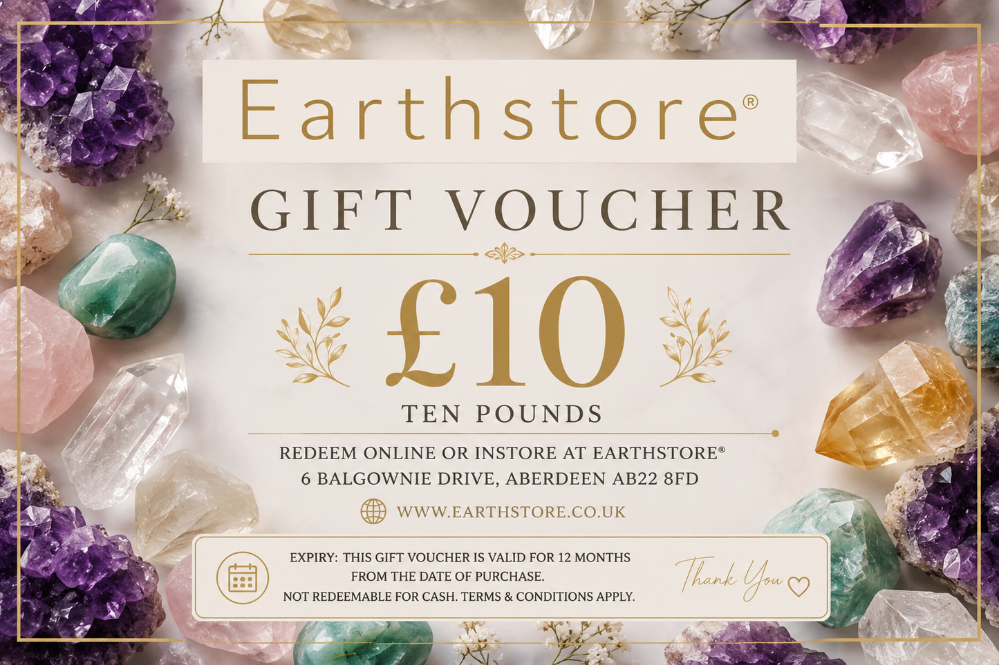 Earthstore® Gift Cards £5, £10, £20, £50, £75 and £100 options