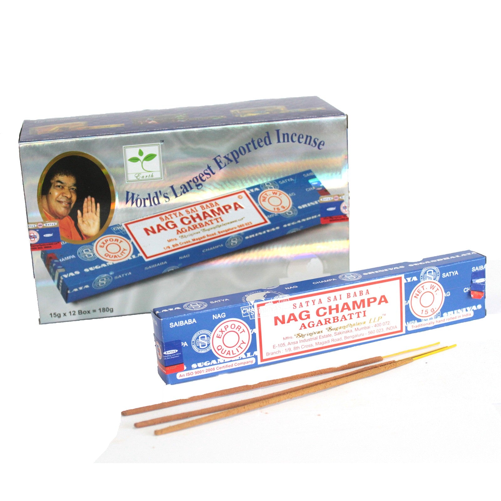 Earthstore® BOX Nag Champa 12x 15g packets = 180g