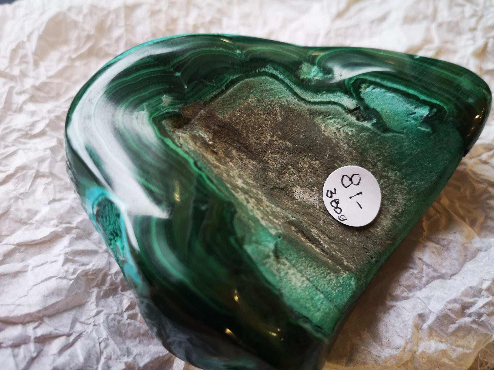 Earthstore® Large Malachite & Chrysocolla Freeform display (380g 90x75x34mm) Namibia