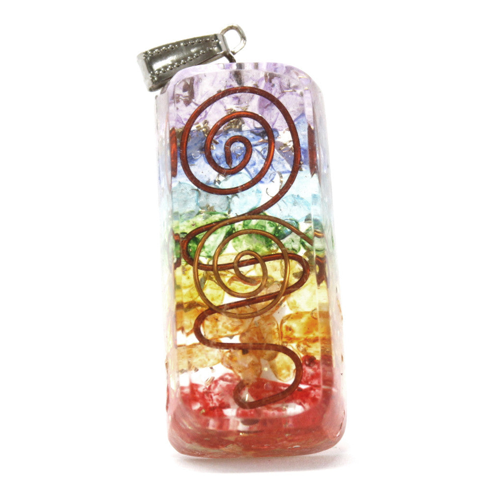 Earthstore® Orgonite Power Pendant - Rainbow Copper Attractor - w/chain