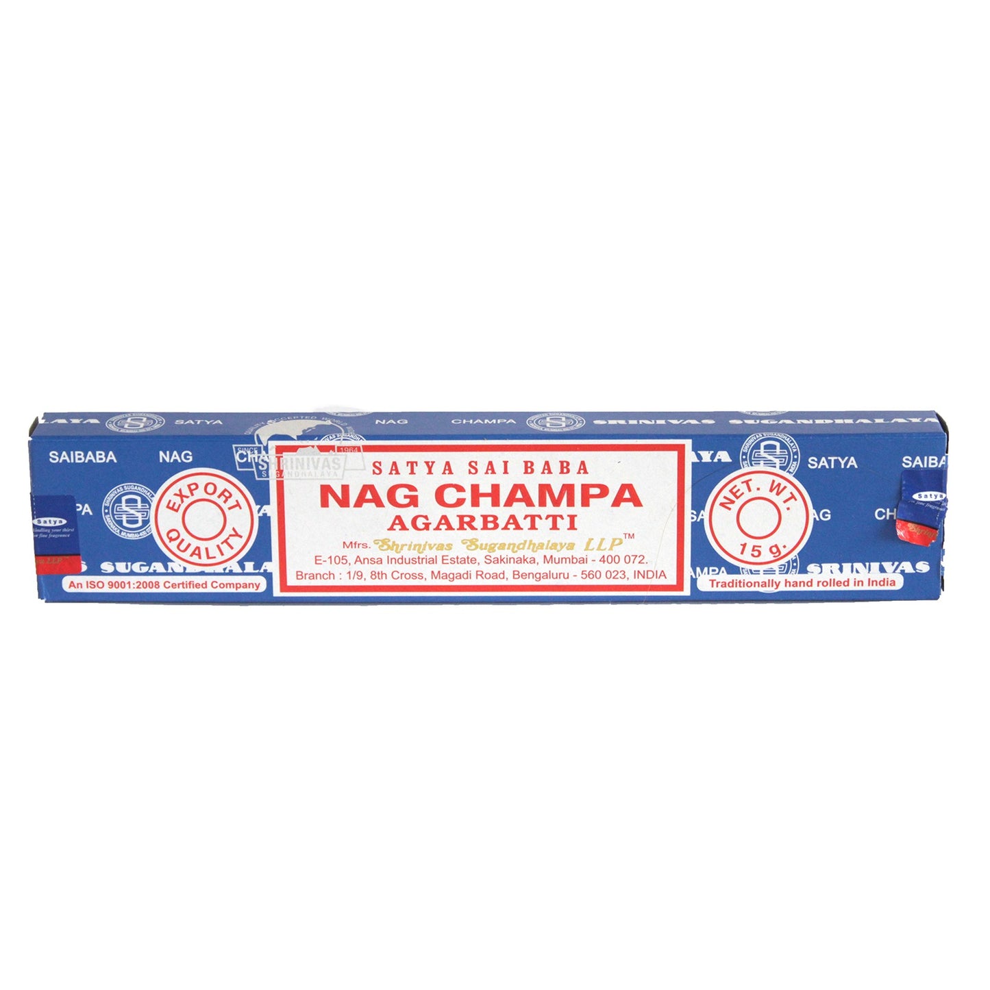 Earthstore® Nag Champa original - Pack of 12 sticks (15g) by Satya