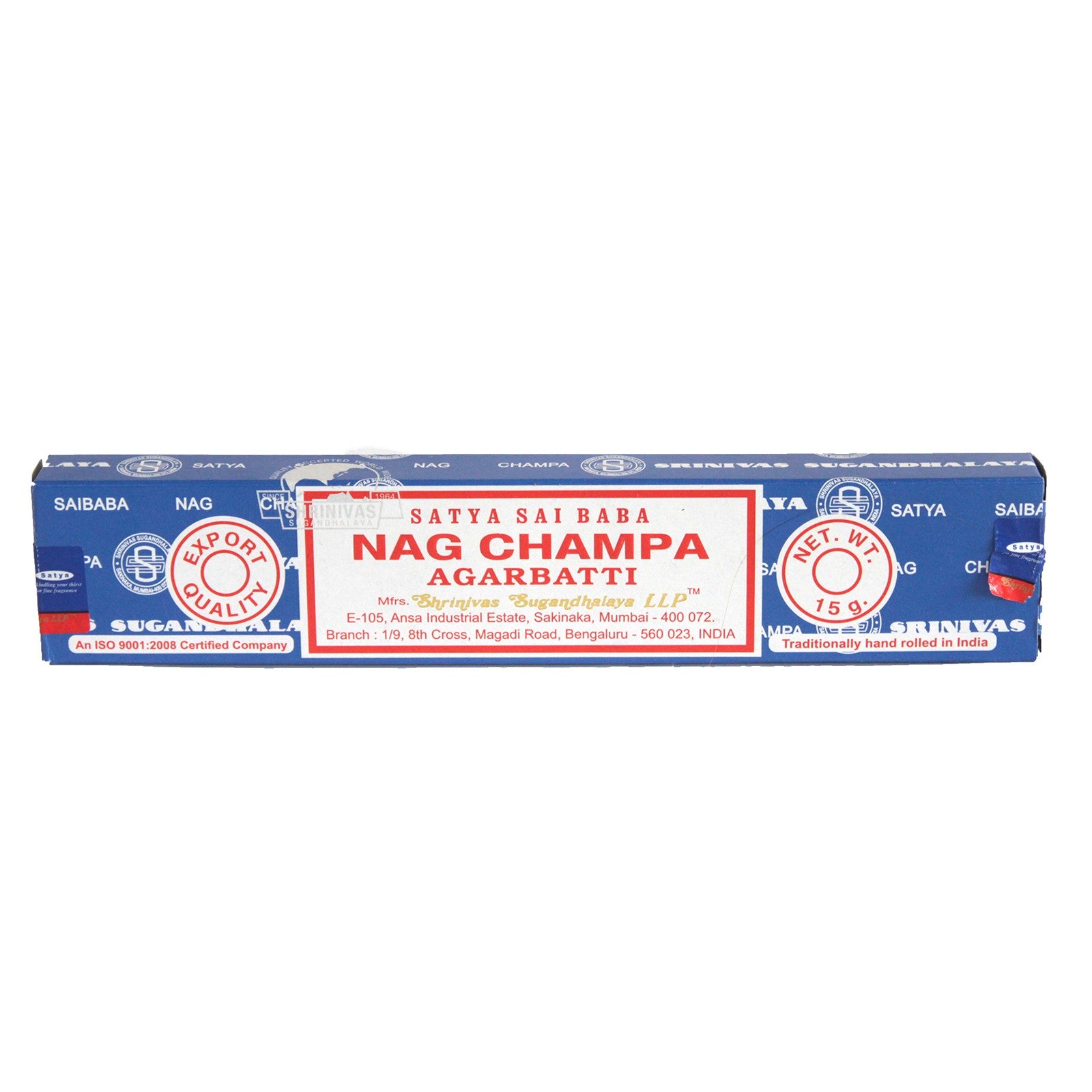 Earthstore® Nag Champa original - Pack of 12 sticks (15g) by Satya