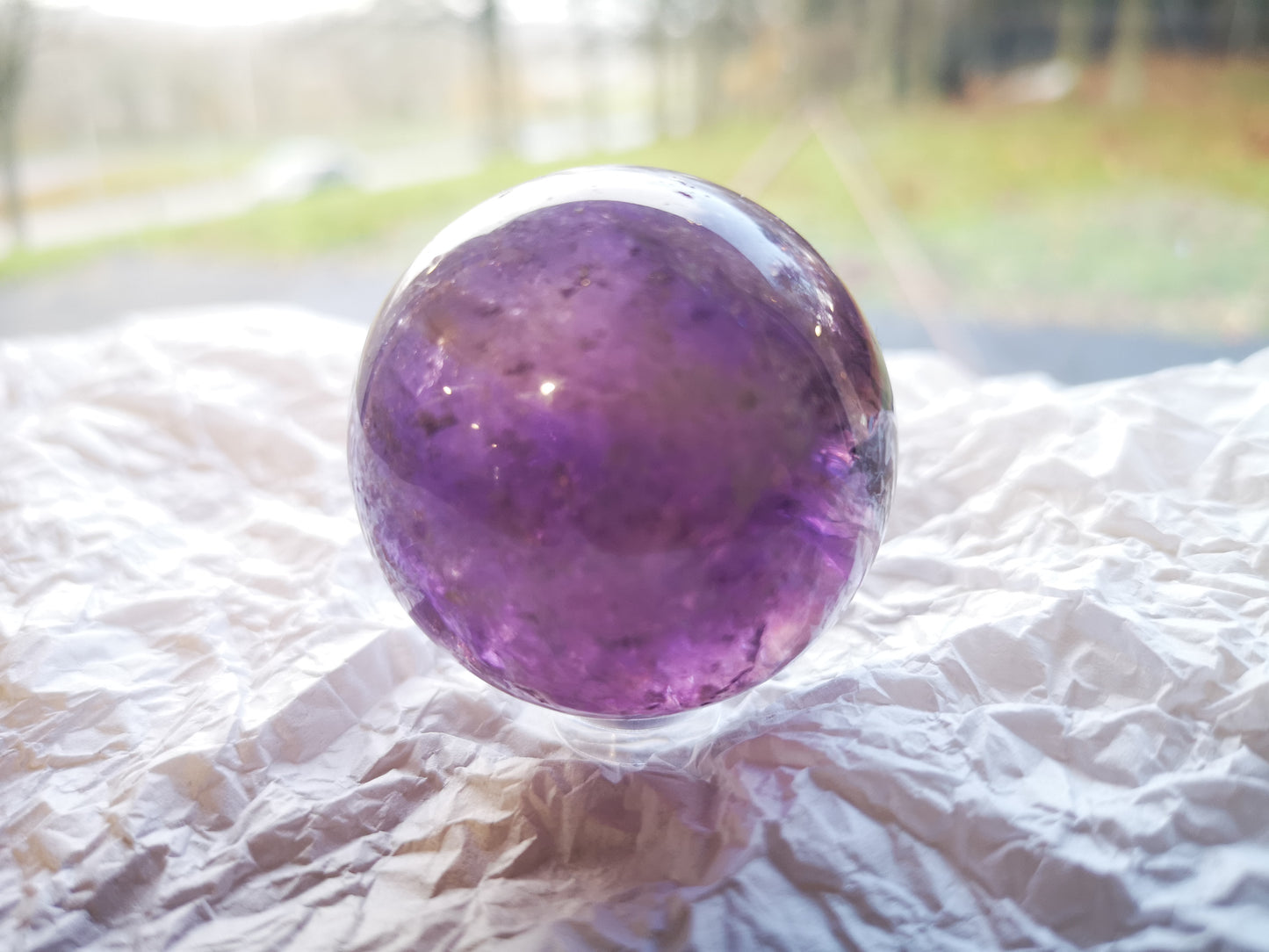Earthstore® Ametrine sphere (Amethyst & Citrine) Grade A - Bolivia 119g (45mm)