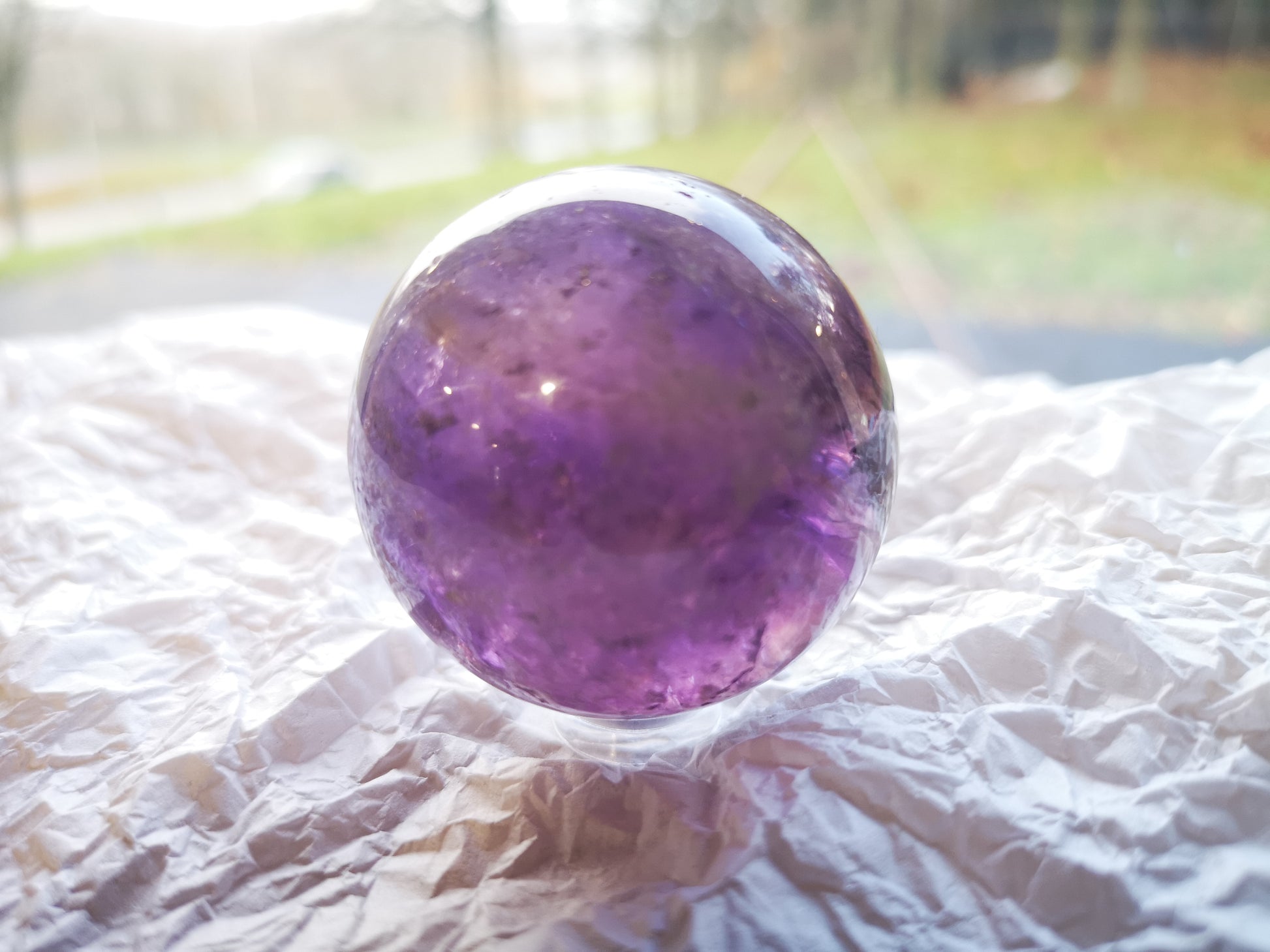 Earthstore® Ametrine sphere (Amethyst & Citrine) Grade A - Bolivia 119g (45mm)