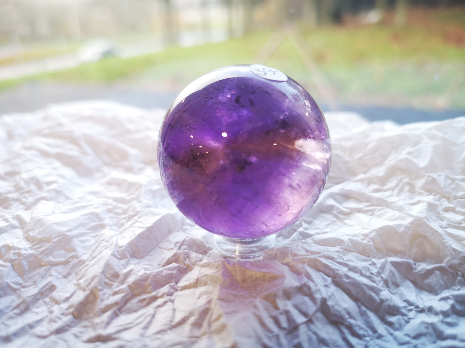 Earthstore® Ametrine sphere (Amethyst & Citrine) Grade A - Bolivia 88g (40mm)
