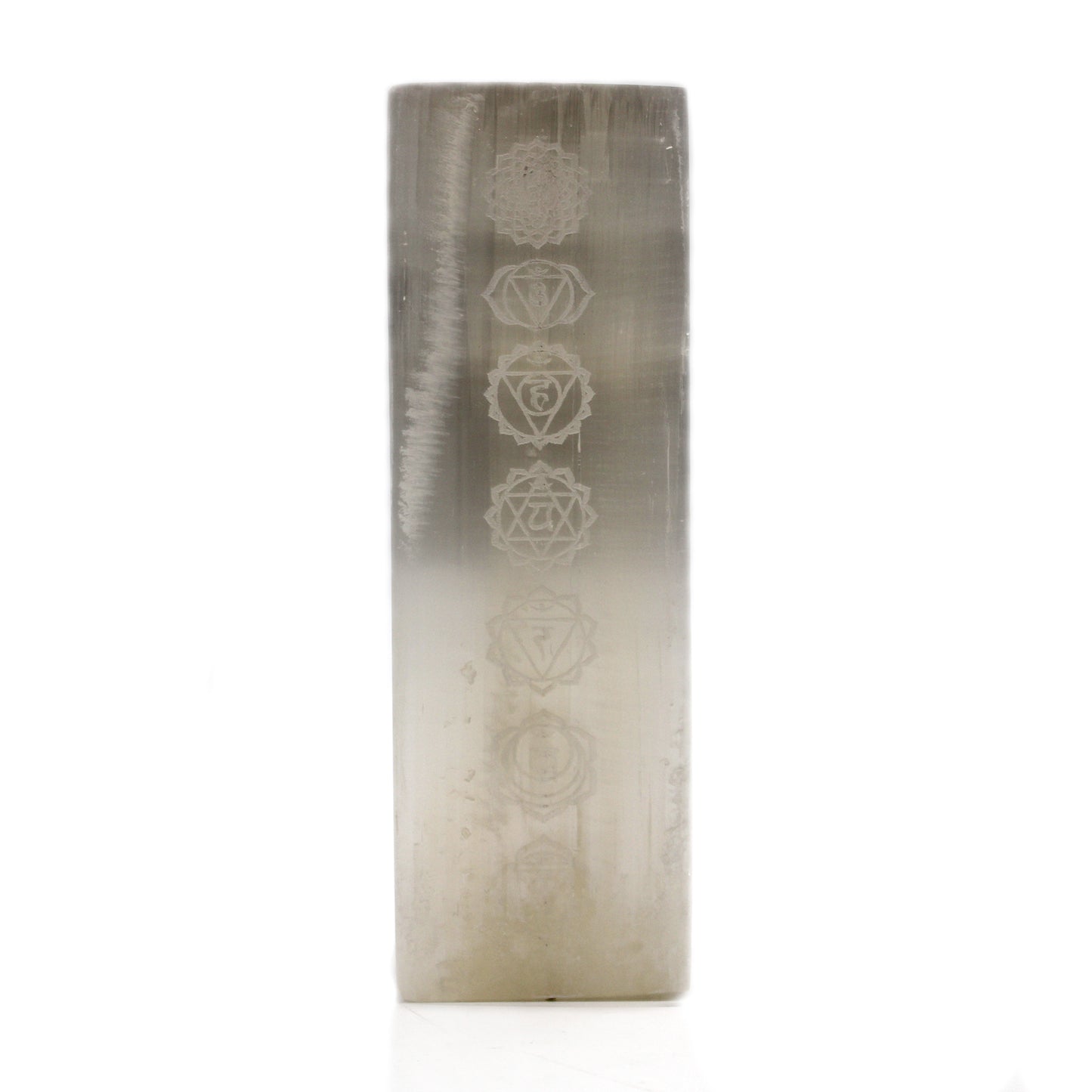 Earthstore® 25cm Selenite CHAKRA Cool white LED bulb Lamp (apx 10")