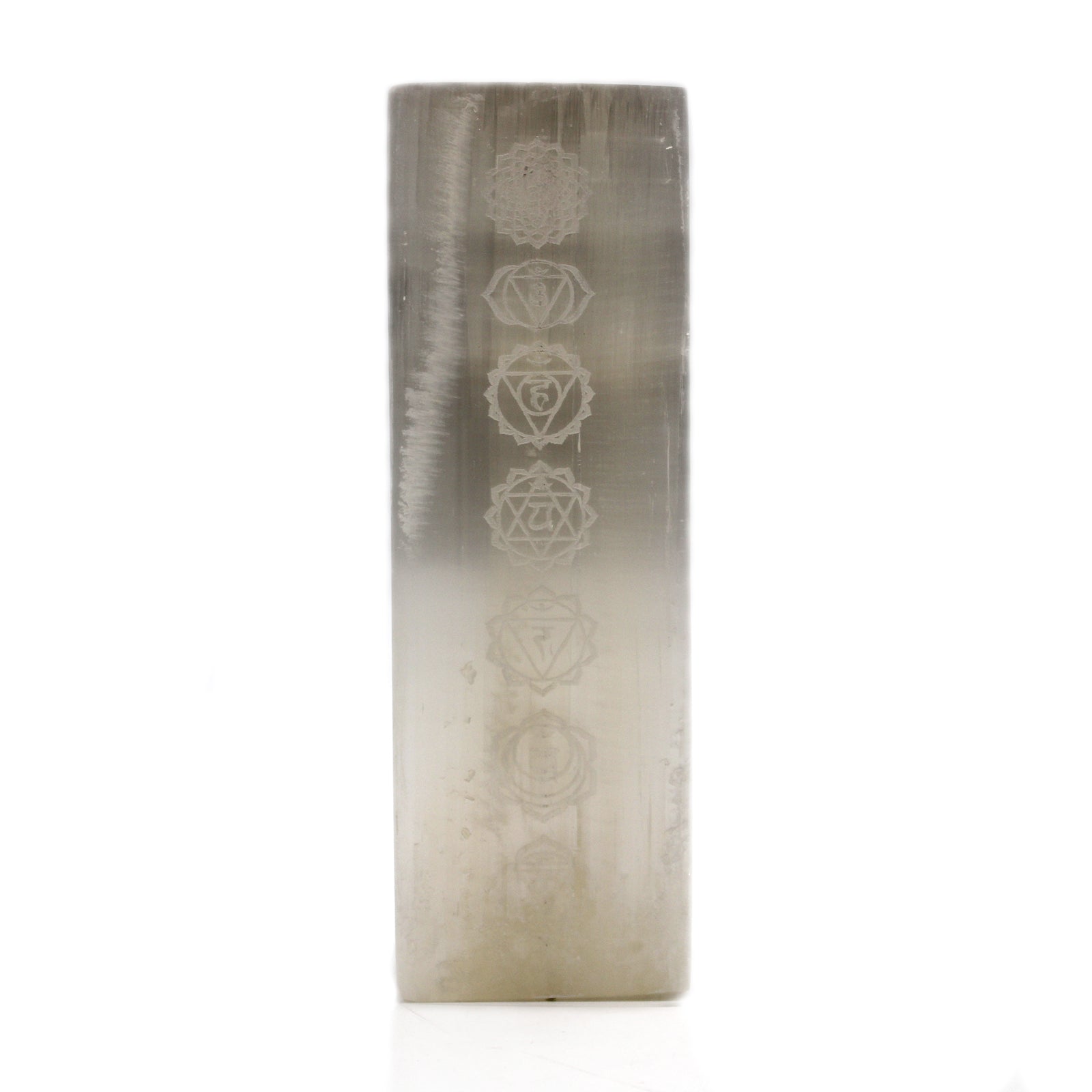 Earthstore® 25cm Selenite CHAKRA Cool white LED bulb Lamp (apx 10")