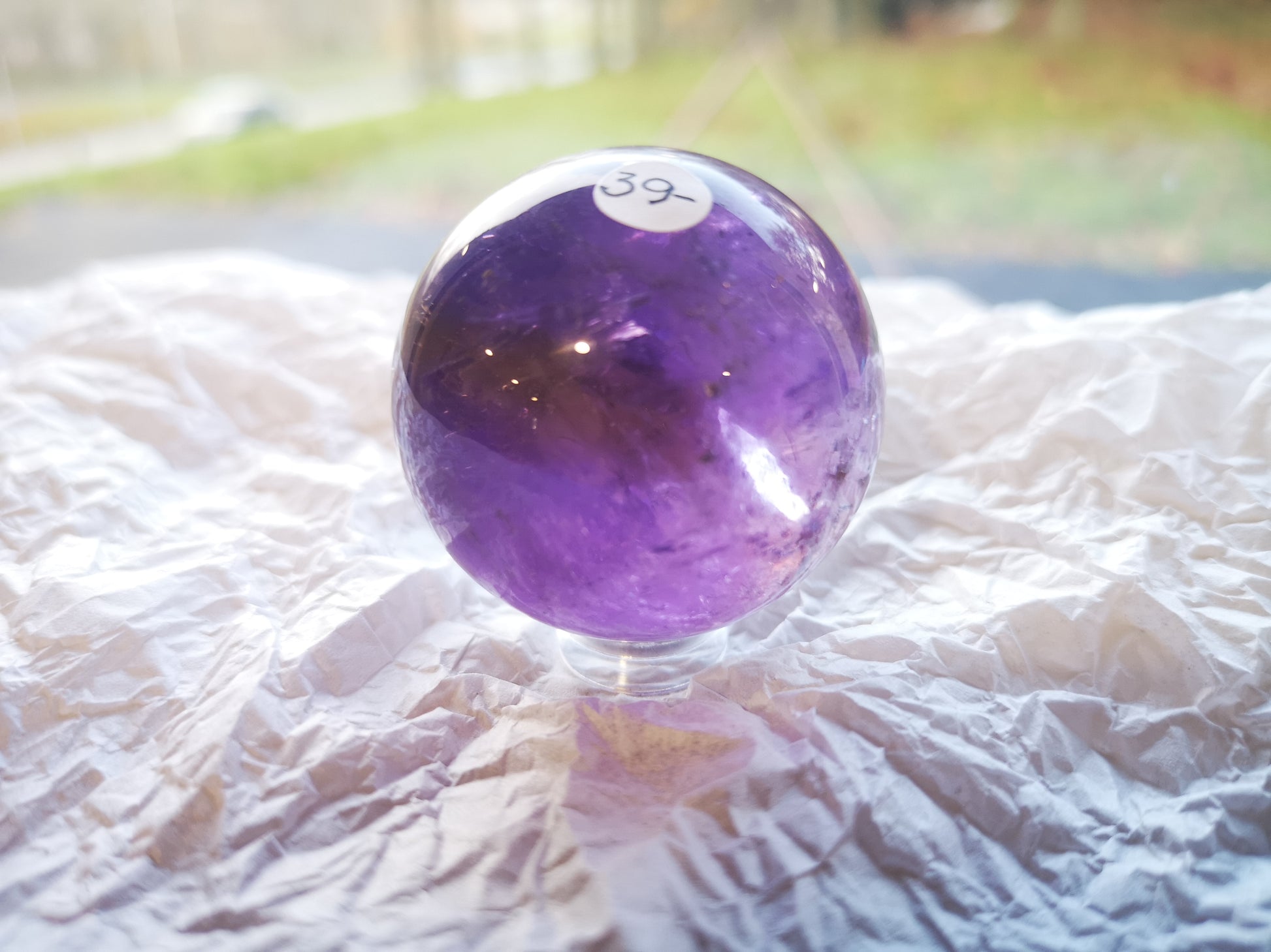 Earthstore® Ametrine sphere (Amethyst & Citrine) Grade A - Bolivia 88g (40mm)