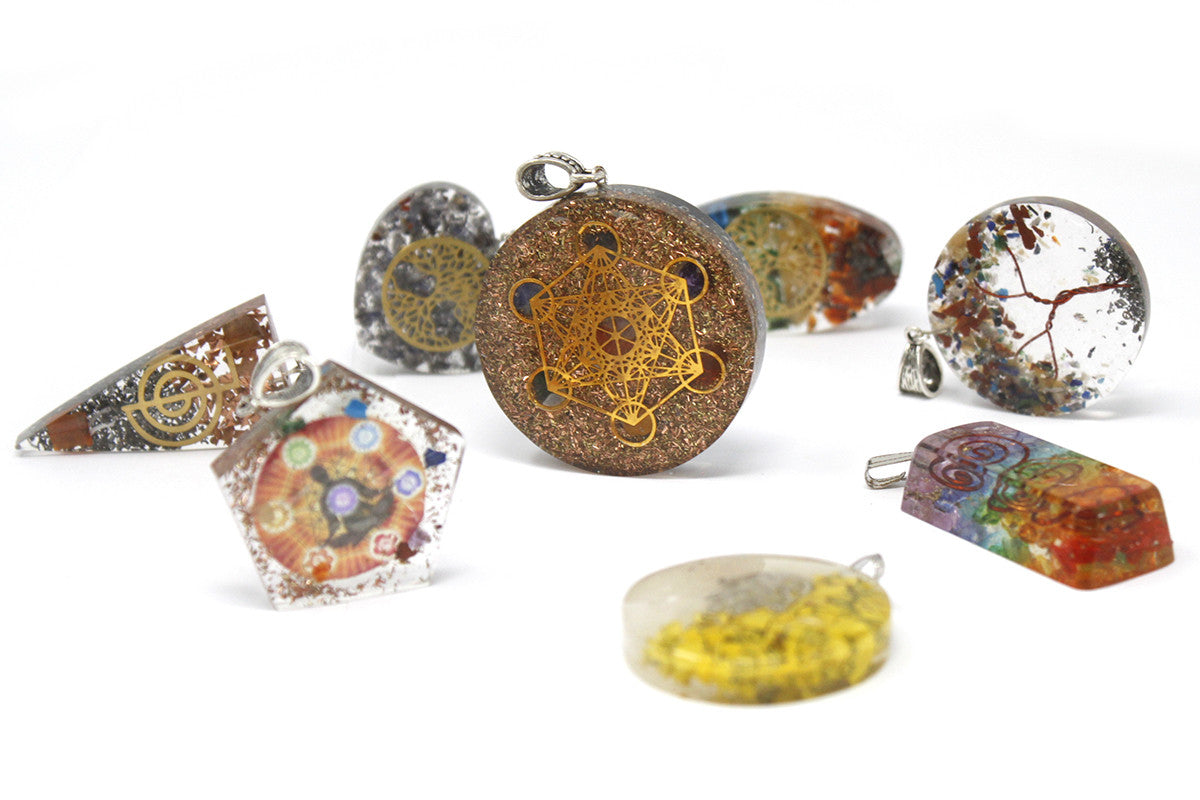 Earthstore® Orgonite Power Pendant - Three Metals Power Point - w/chain