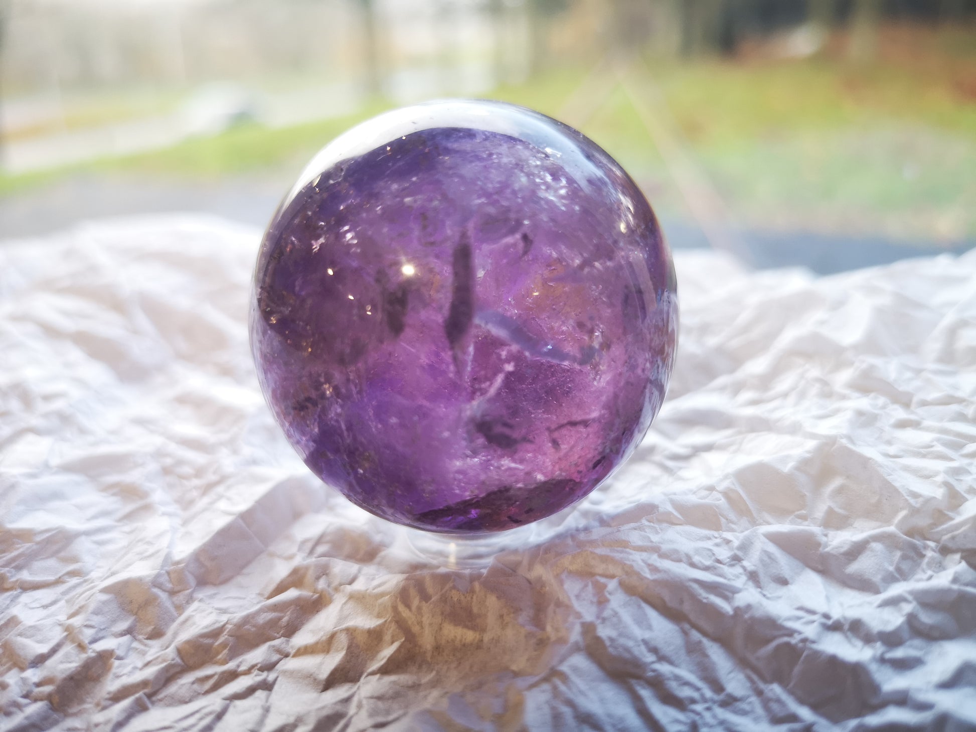 Earthstore® Ametrine sphere (Amethyst & Citrine) Grade A - Bolivia 119g (45mm)