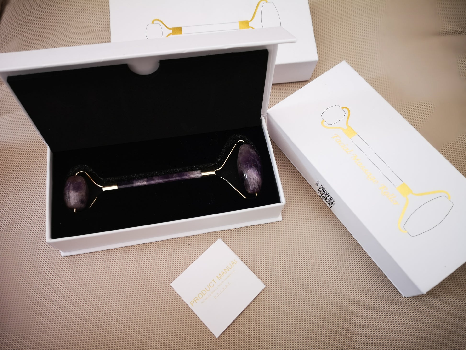 Earthstore® Facial Skin Roller - Amethyst Crystal- High Grade Crystal