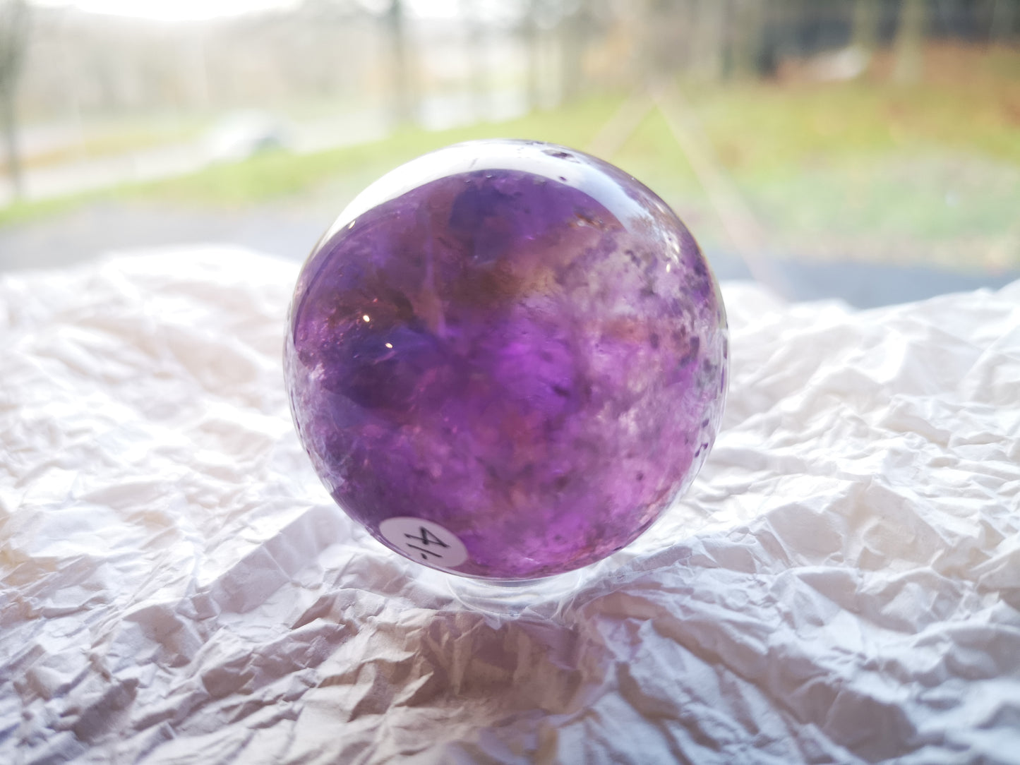 Earthstore® Ametrine sphere (Amethyst & Citrine) Grade A - Bolivia 119g (45mm)