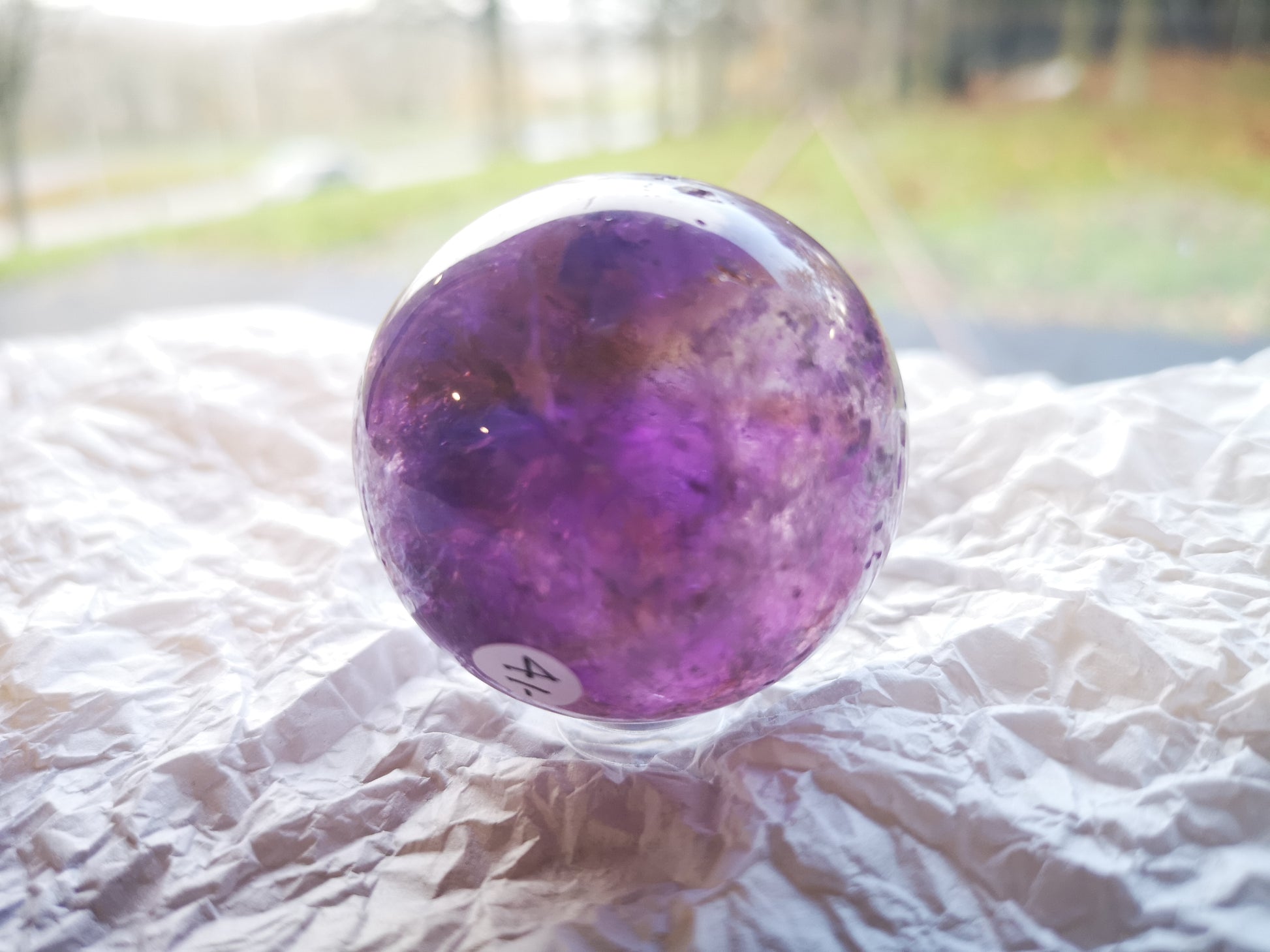 Earthstore® Ametrine sphere (Amethyst & Citrine) Grade A - Bolivia 119g (45mm)