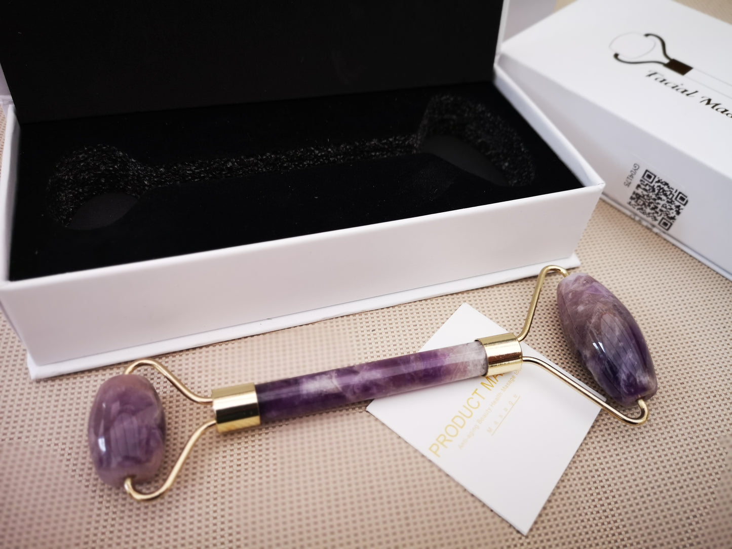 Earthstore® Facial Skin Roller - Amethyst Crystal- High Grade Crystal