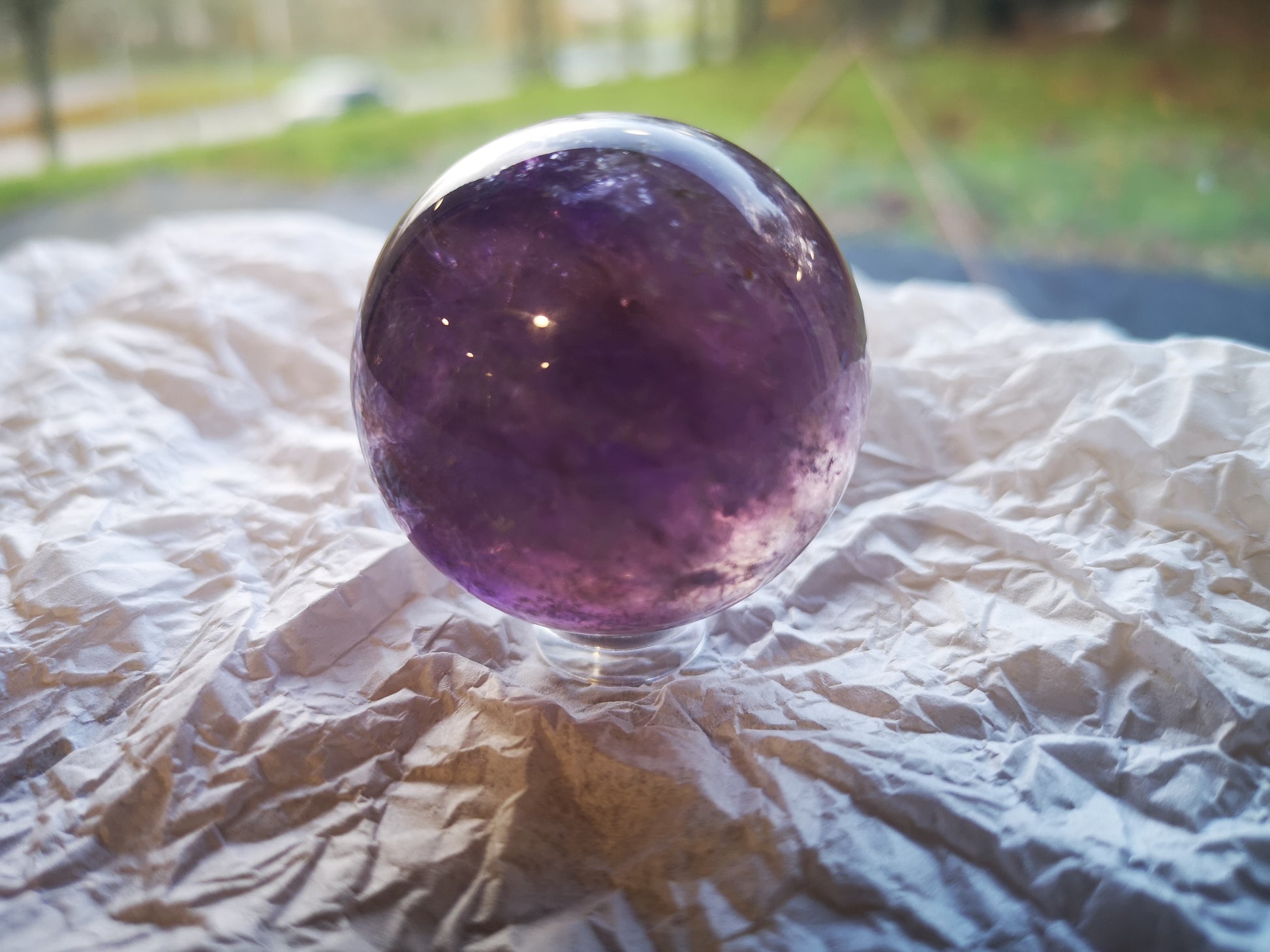 Earthstore® Ametrine sphere (Amethyst & Citrine) Grade A - Bolivia 97g (41mm)