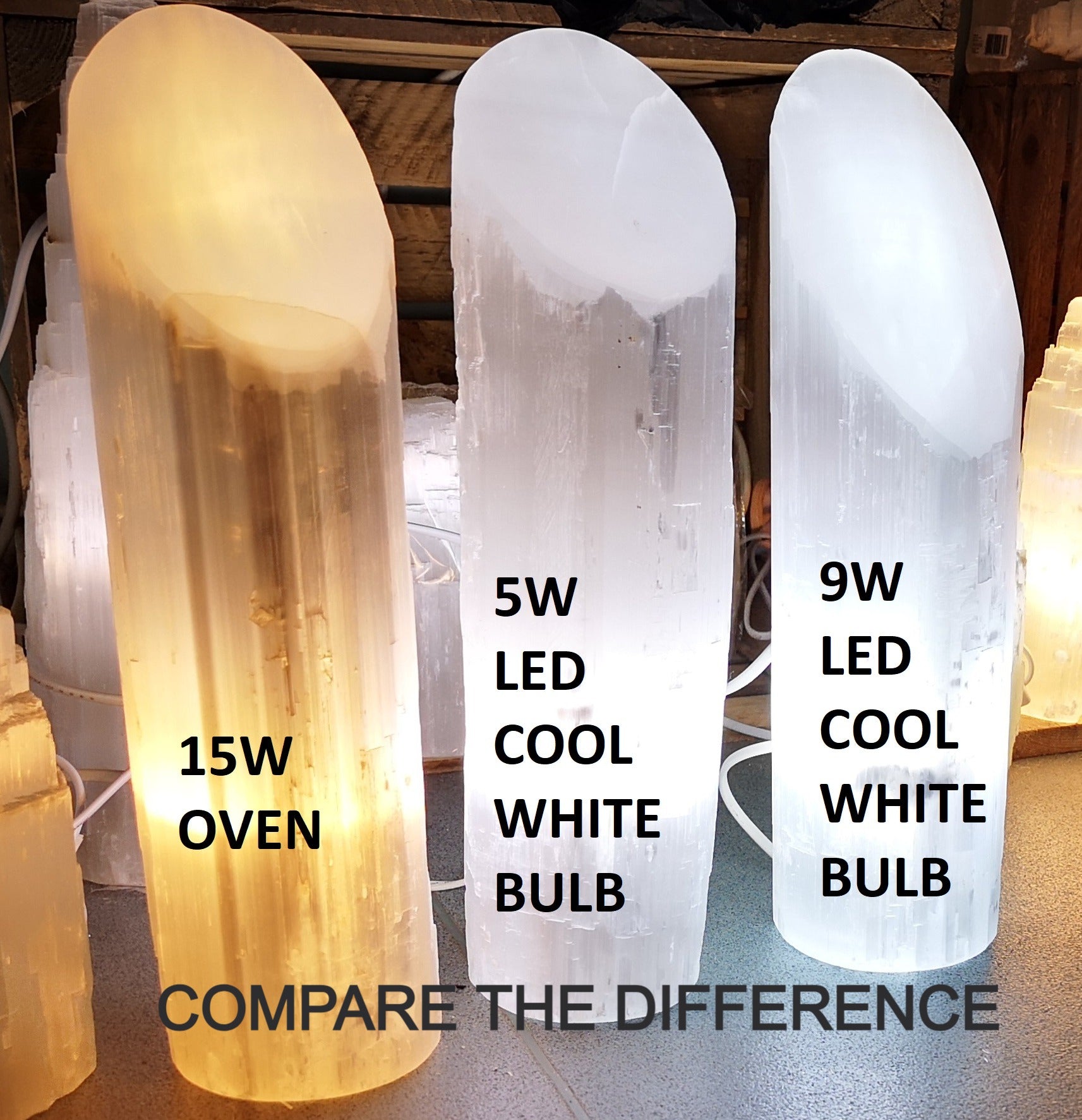 Earthstore® 30cm Selenite White Tower Lamp (apx 12")
