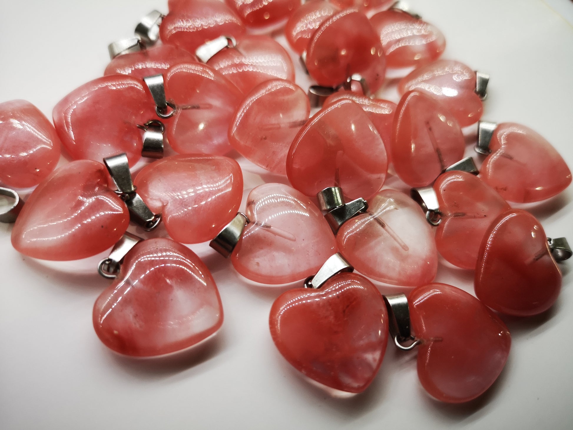 Earthstore® SIZE, Hearts Amethyst, Rose Quartz, Watermelon. reduced from £6.99