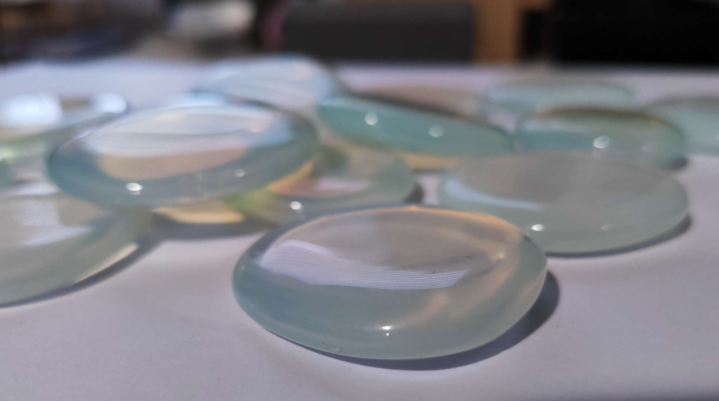 Earthstore® PRICE Opalite - Palm Stone or worry stone - beautiful quality