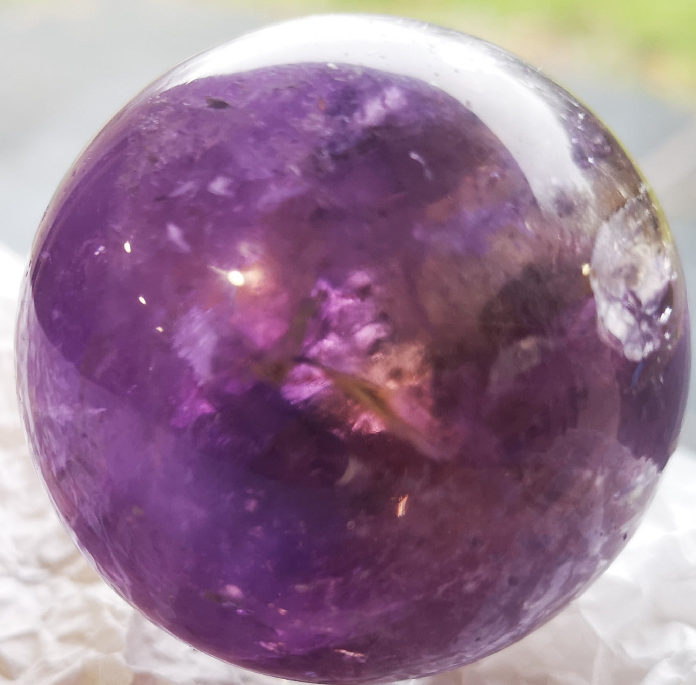 Earthstore® Ametrine sphere (Amethyst & Citrine) Grade A - Bolivia 150g (47mm)