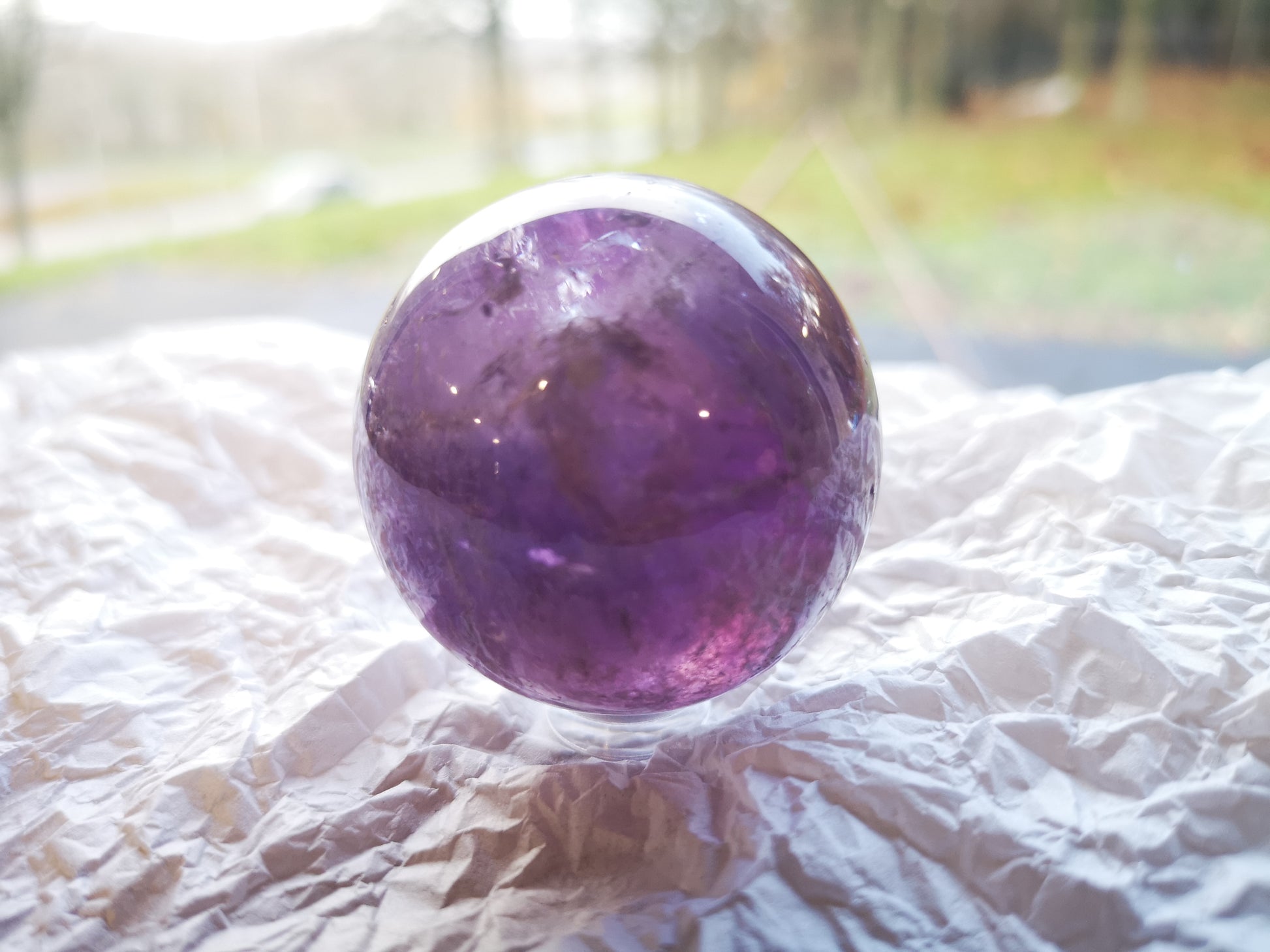 Earthstore® Ametrine sphere (Amethyst & Citrine) Grade A - Bolivia 119g (45mm)
