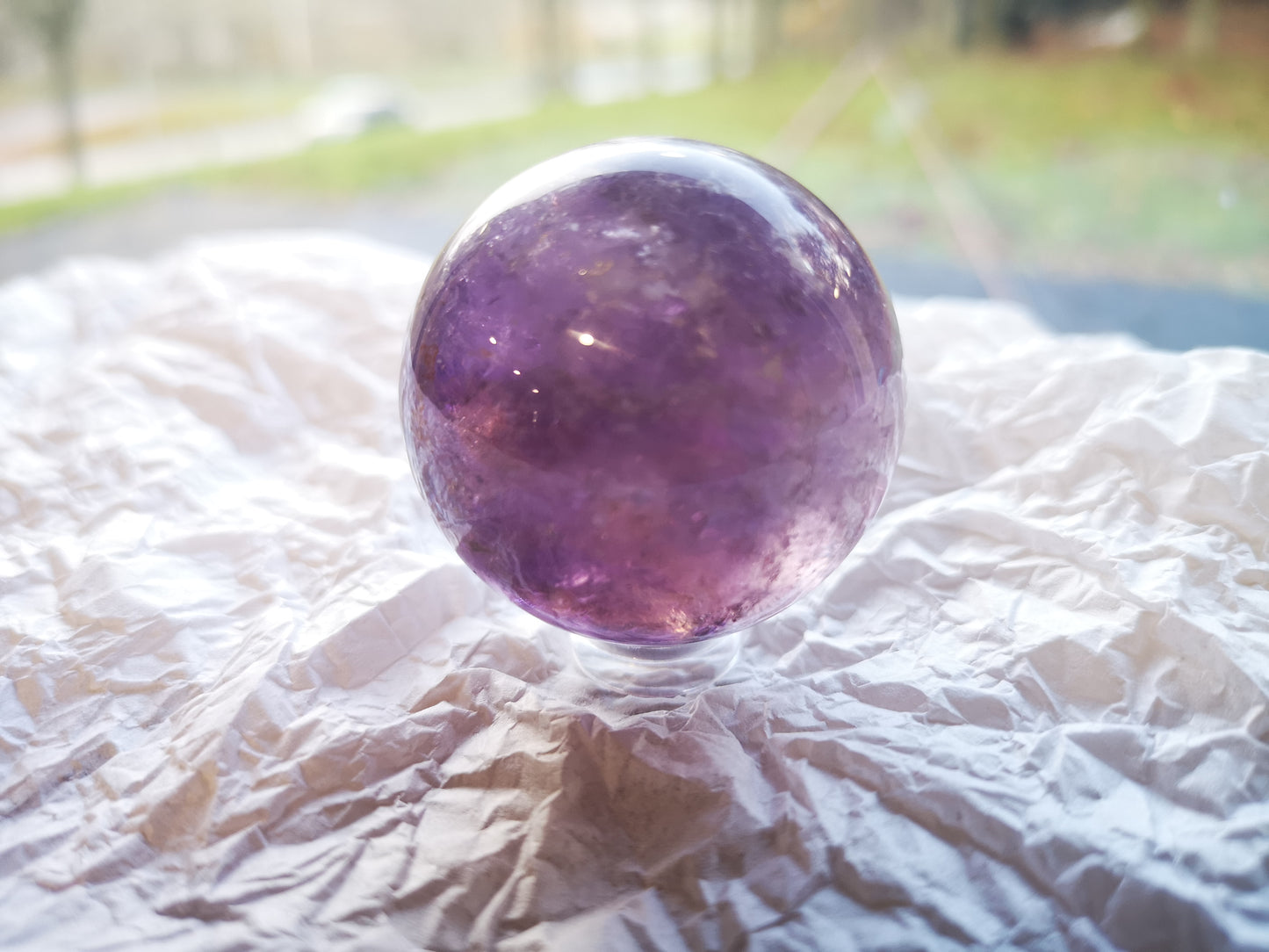 Earthstore® Ametrine sphere (Amethyst & Citrine) Grade A - Bolivia 97g (41mm)