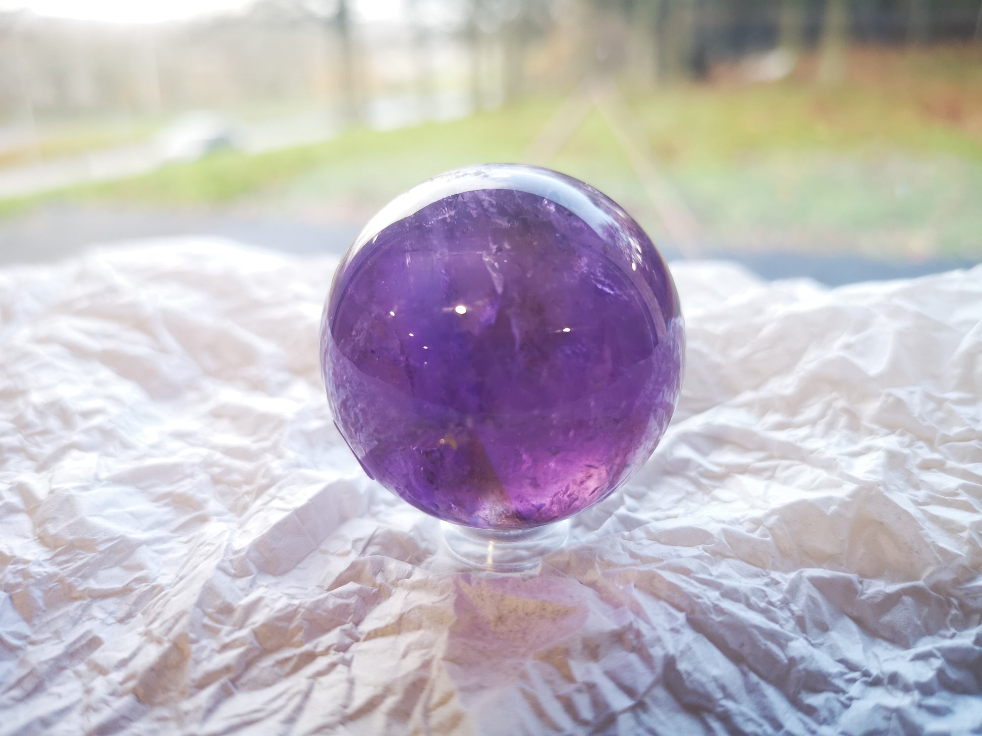 Earthstore® Ametrine sphere (Amethyst & Citrine) Grade A - Bolivia 88g (40mm)