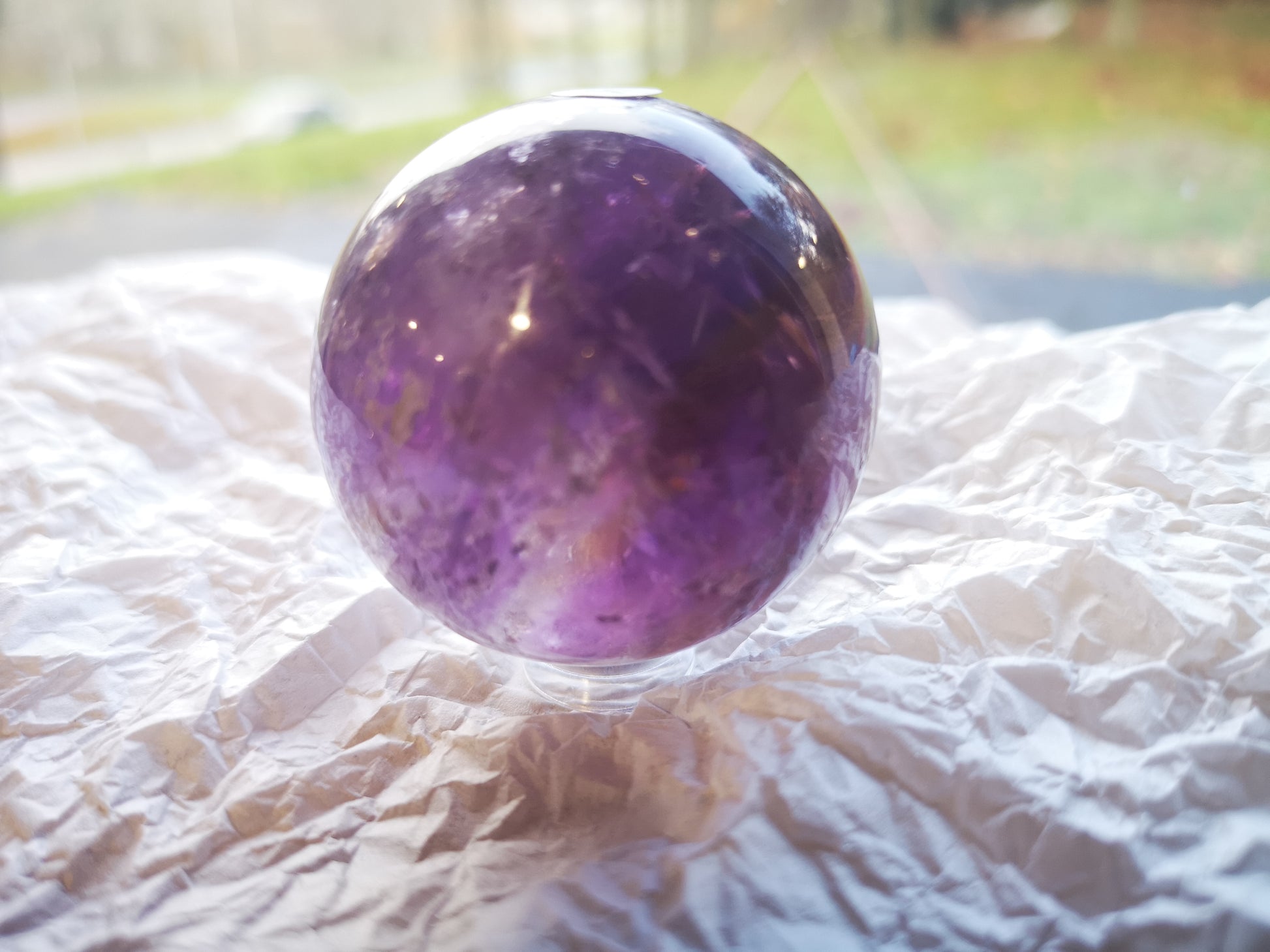 Earthstore® Ametrine sphere (Amethyst & Citrine) Grade A - Bolivia 119g (45mm)
