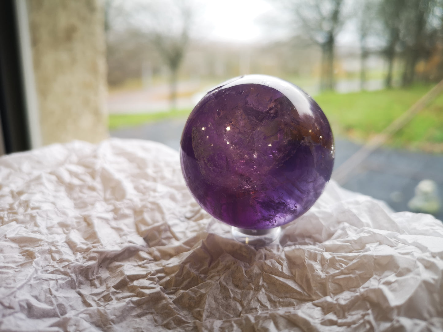 Earthstore® Ametrine sphere (Amethyst & Citrine) Grade A - Bolivia 150g (47mm)
