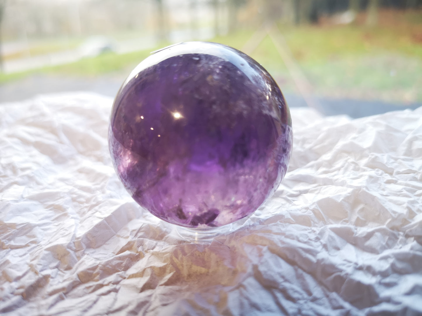 Earthstore® Ametrine sphere (Amethyst & Citrine) Grade A - Bolivia 119g (45mm)