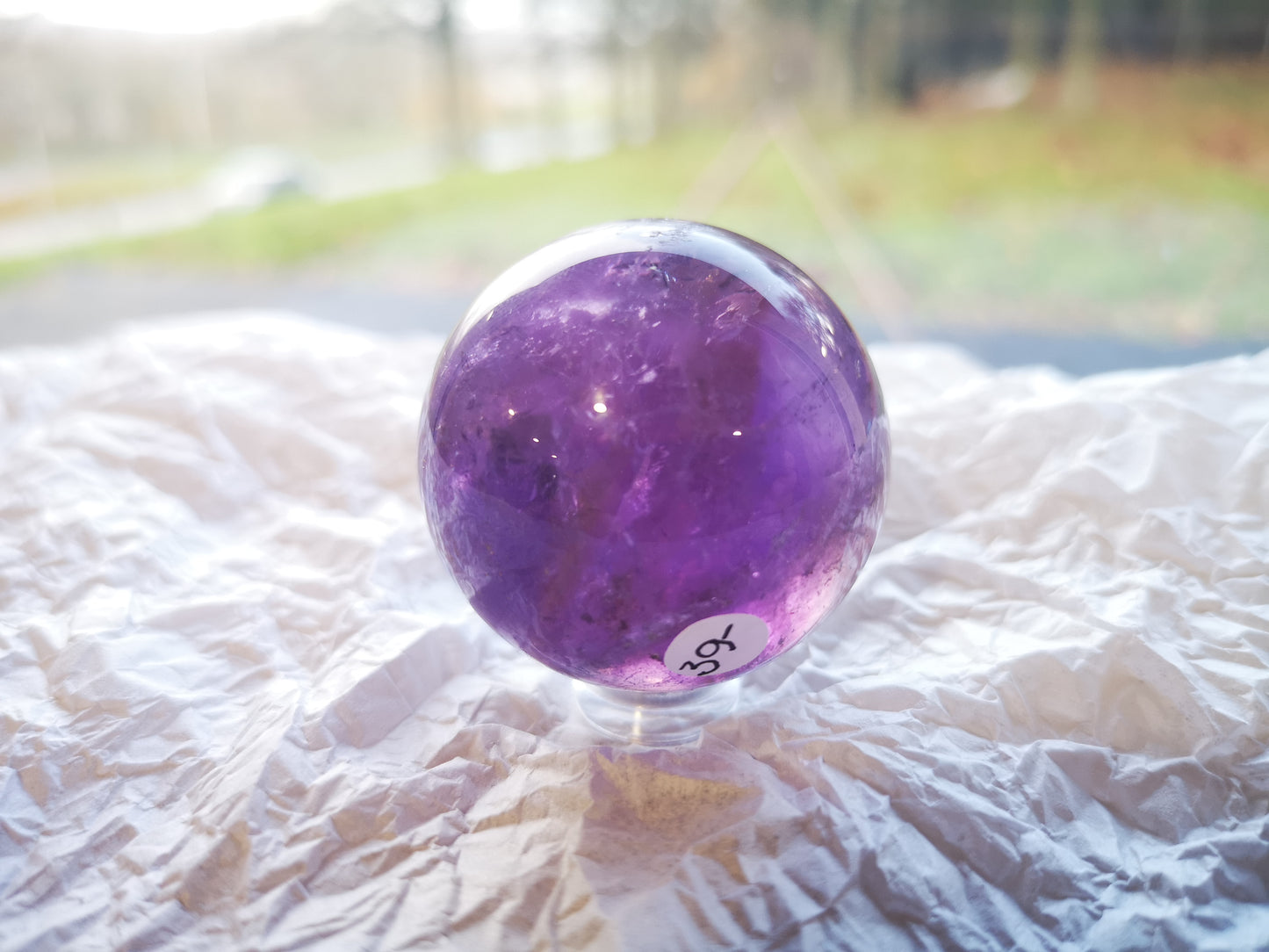 Earthstore® Ametrine sphere (Amethyst & Citrine) Grade A - Bolivia 88g (40mm)