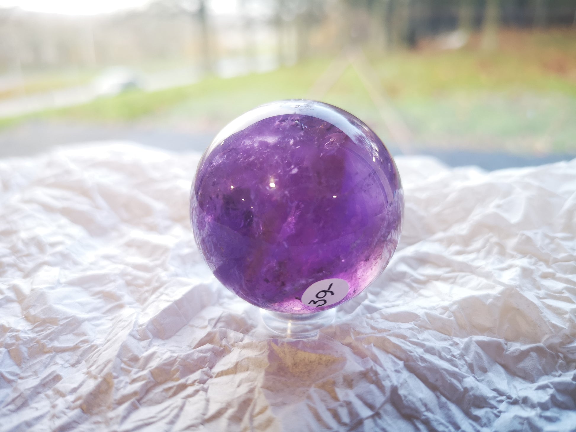 Earthstore® Ametrine sphere (Amethyst & Citrine) Grade A - Bolivia 88g (40mm)