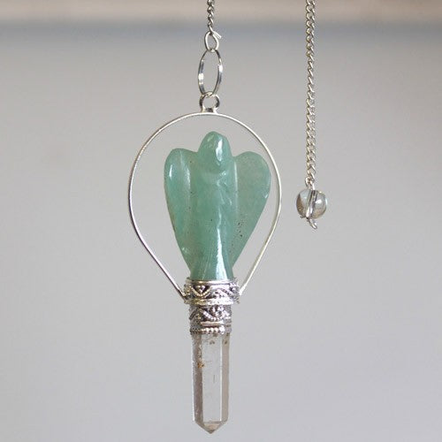 Earthstore® Angel Pendulum with Ring- Green Adventurine