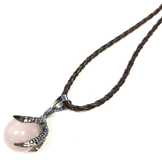 Earthstore® Dragon Claw Pendant - Rose Quart