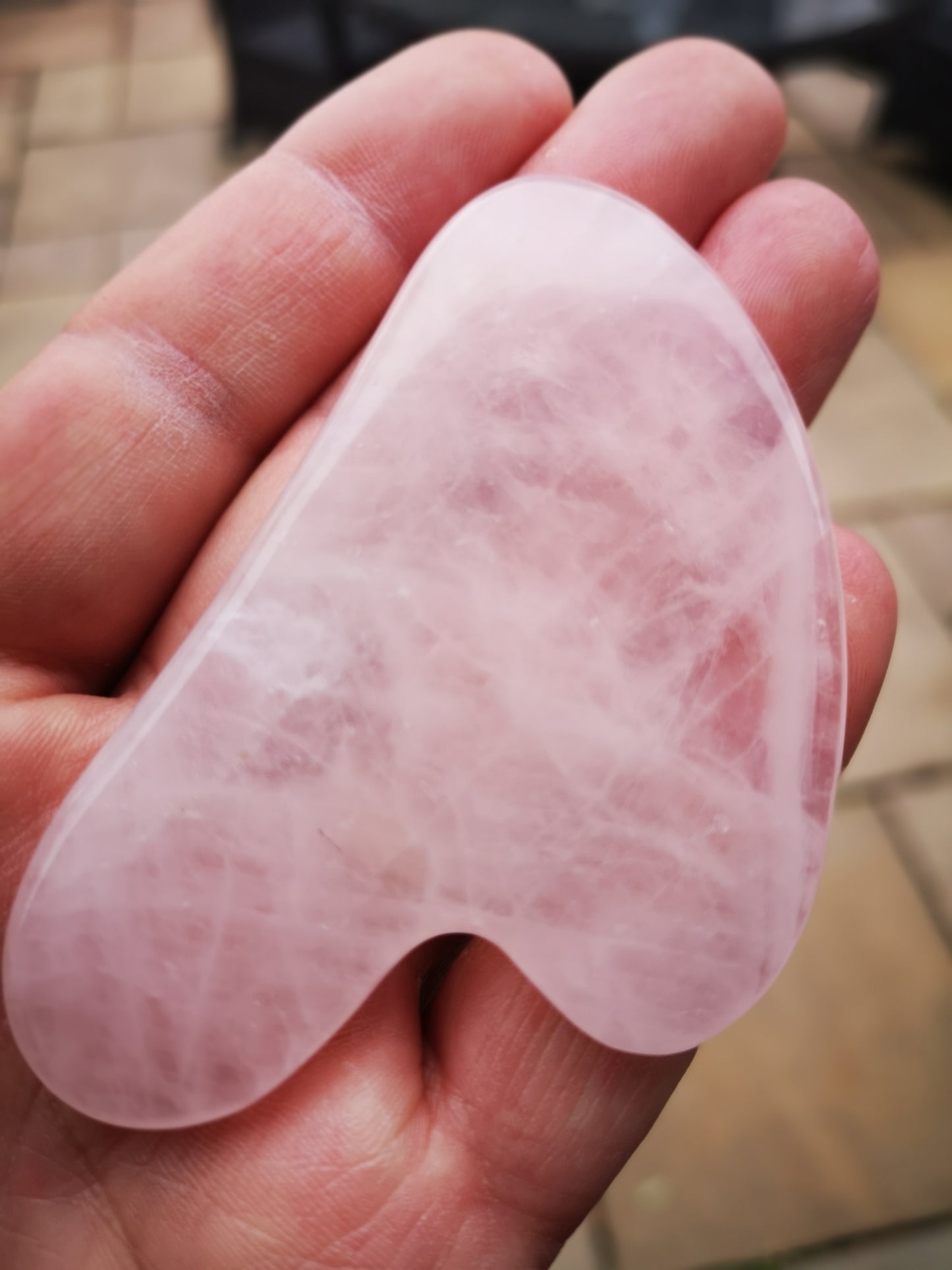 Earthstore® ROSE QUARTZ Crystal Gua Sha (guasha) Board Scraper