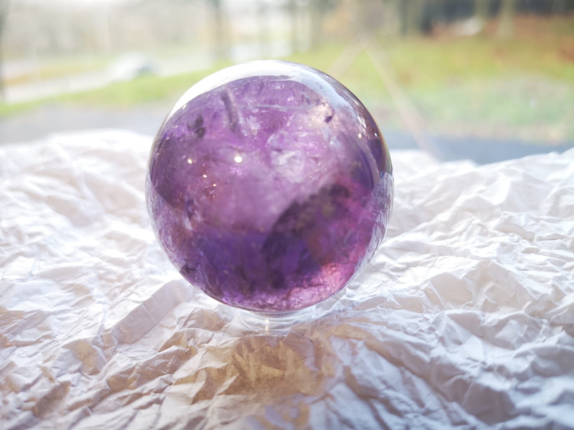 Earthstore® Ametrine sphere (Amethyst & Citrine) Grade A - Bolivia 119g (45mm)