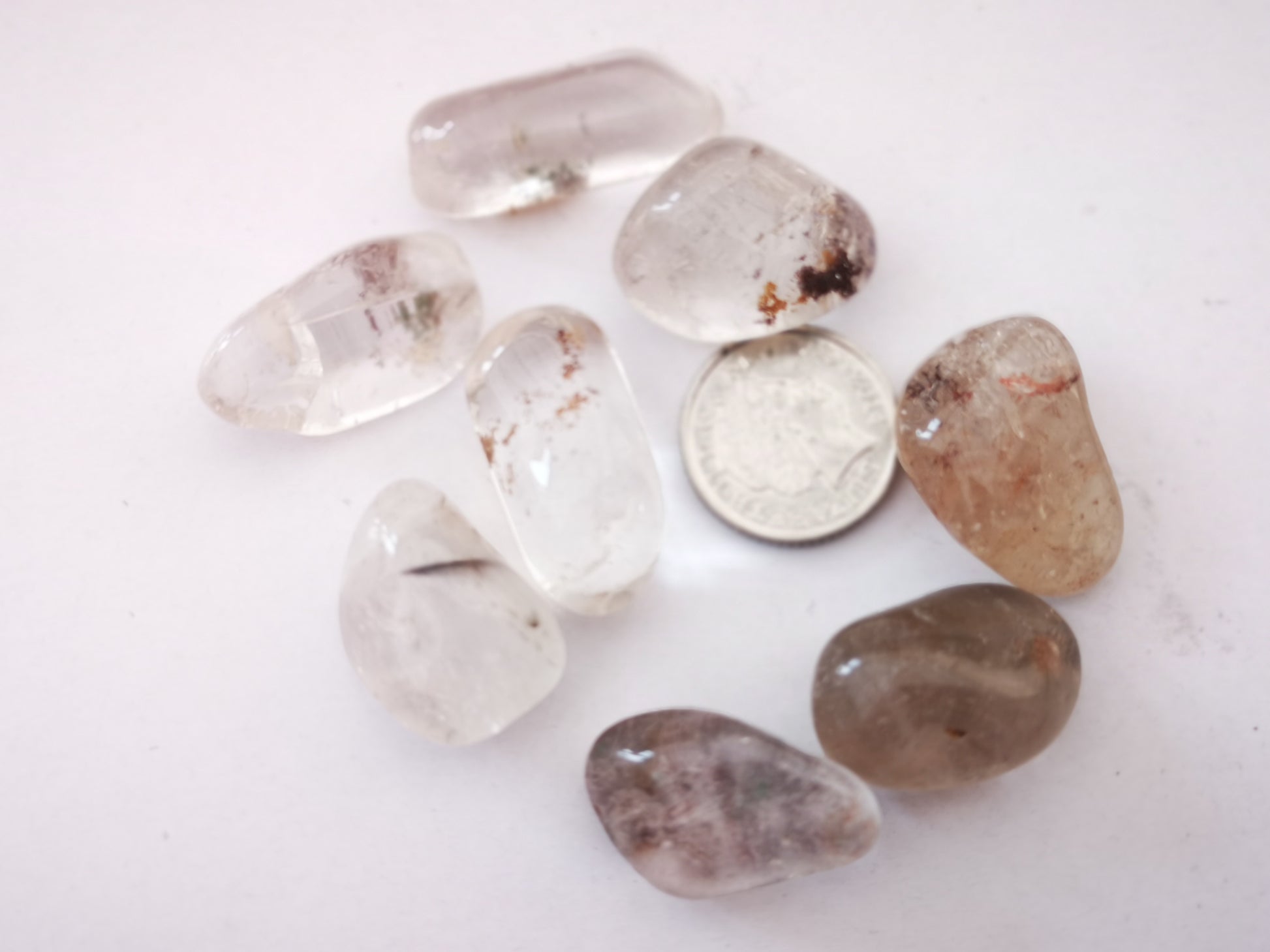 Earthstore® Lodolite - Tumblestone QUARTZ with Inclusions (AA Grade aka Phantom or Golden Quartz)