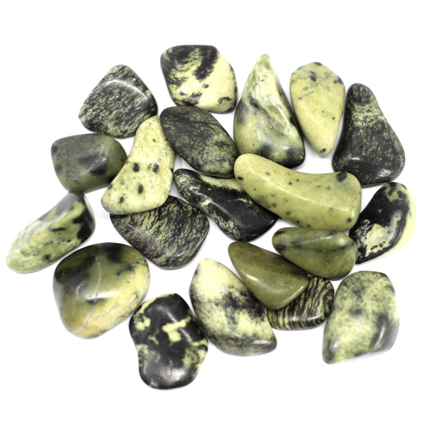 Earthstore® Chytha Serpentine - Tumblestone (Green+Black Spots)