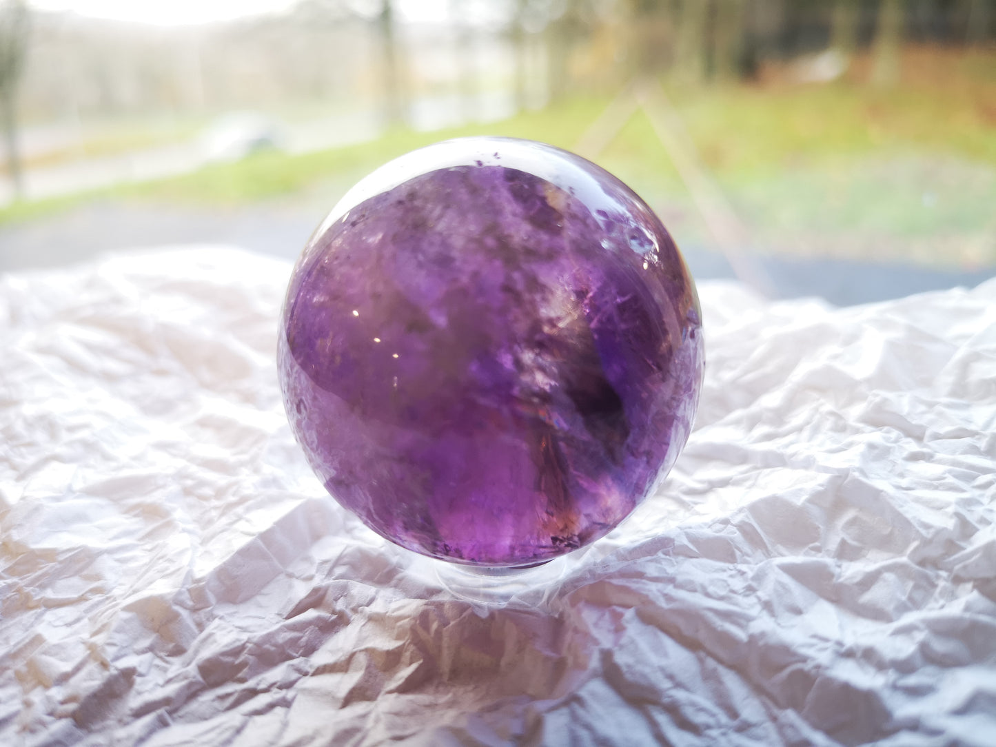 Earthstore® Ametrine sphere (Amethyst & Citrine) Grade A - Bolivia 119g (45mm)
