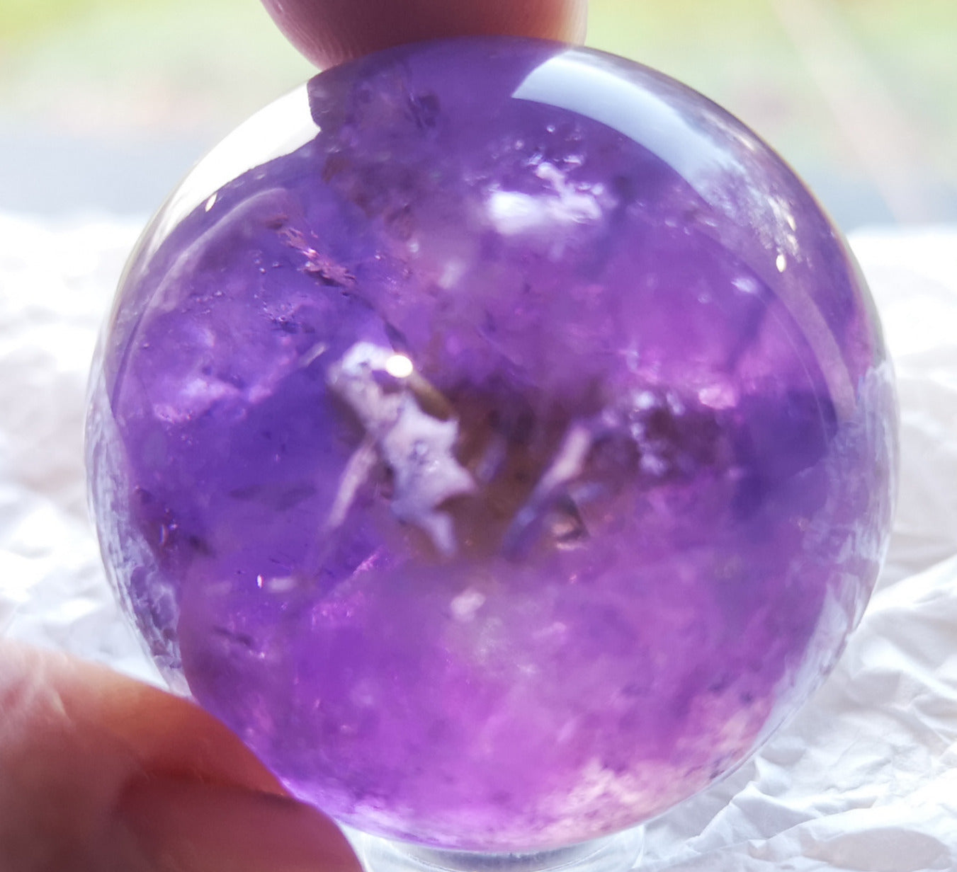Earthstore® Ametrine sphere (Amethyst & Citrine) Grade A - Bolivia 88g (40mm)
