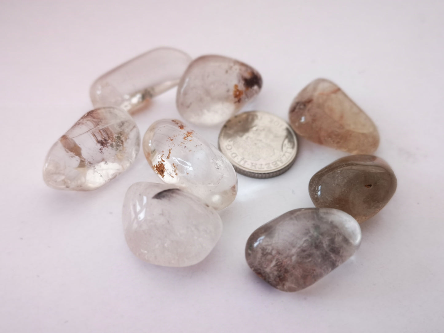 Earthstore® Lodolite - Tumblestone QUARTZ with Inclusions (AA Grade aka Phantom or Golden Quartz)