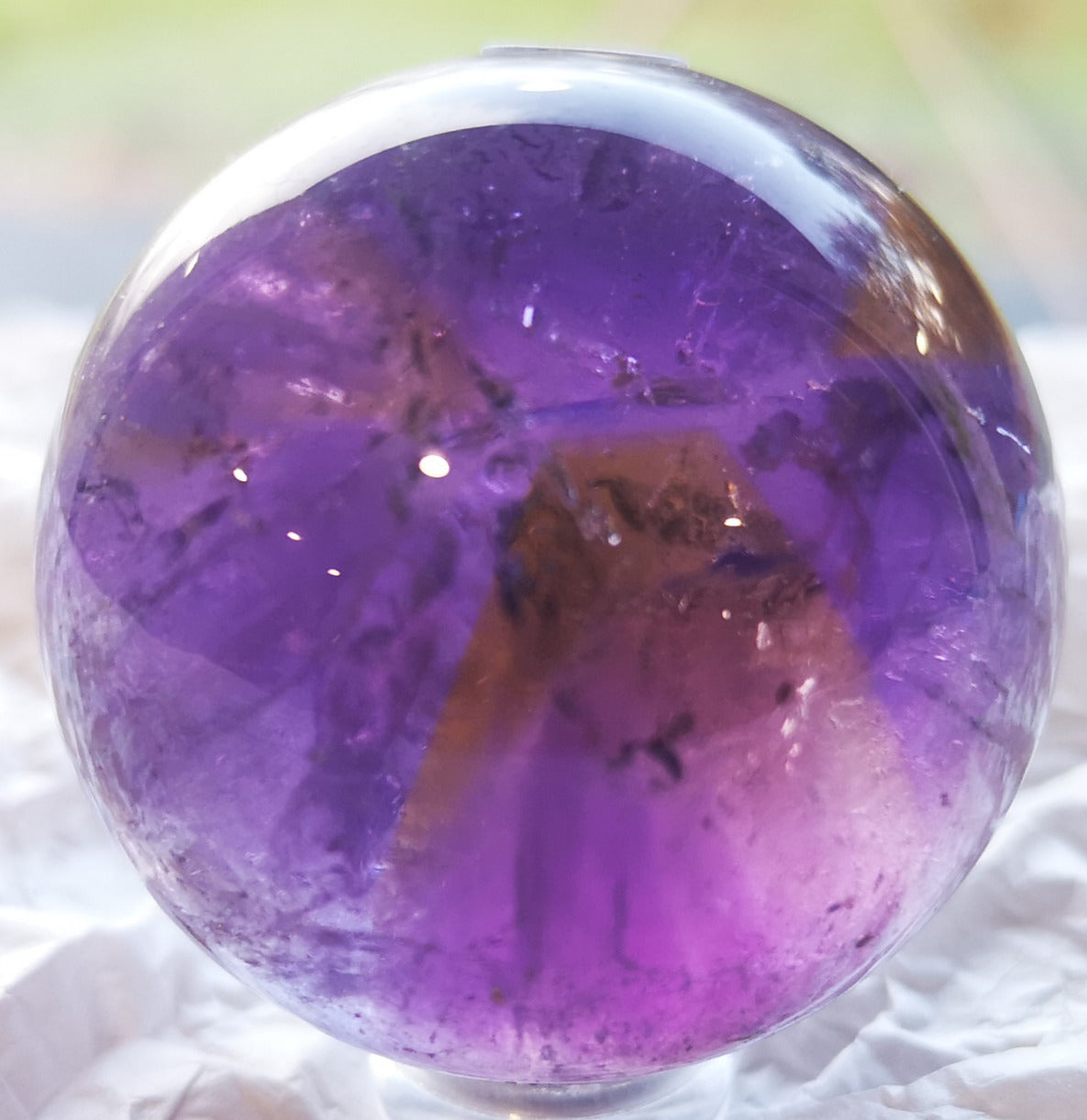 Earthstore® Ametrine sphere (Amethyst & Citrine) Grade A - Bolivia 88g (40mm)