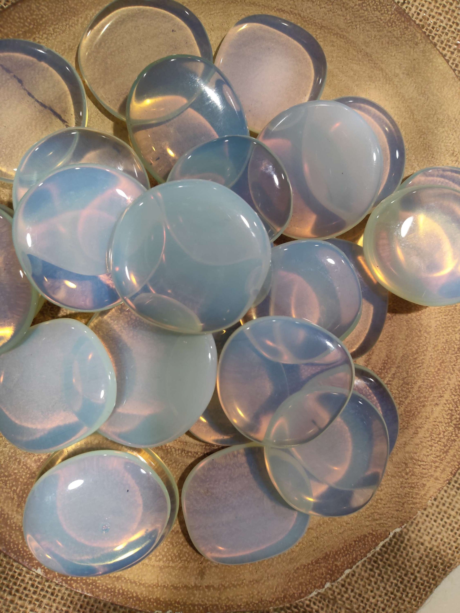 Earthstore® PRICE Opalite - Palm Stone or worry stone - beautiful quality