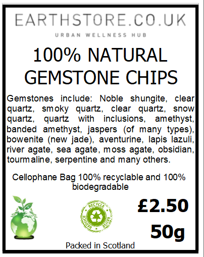 Earthstore® Crystal Gemstone chips x 50g, 100g, 200g,300g packs