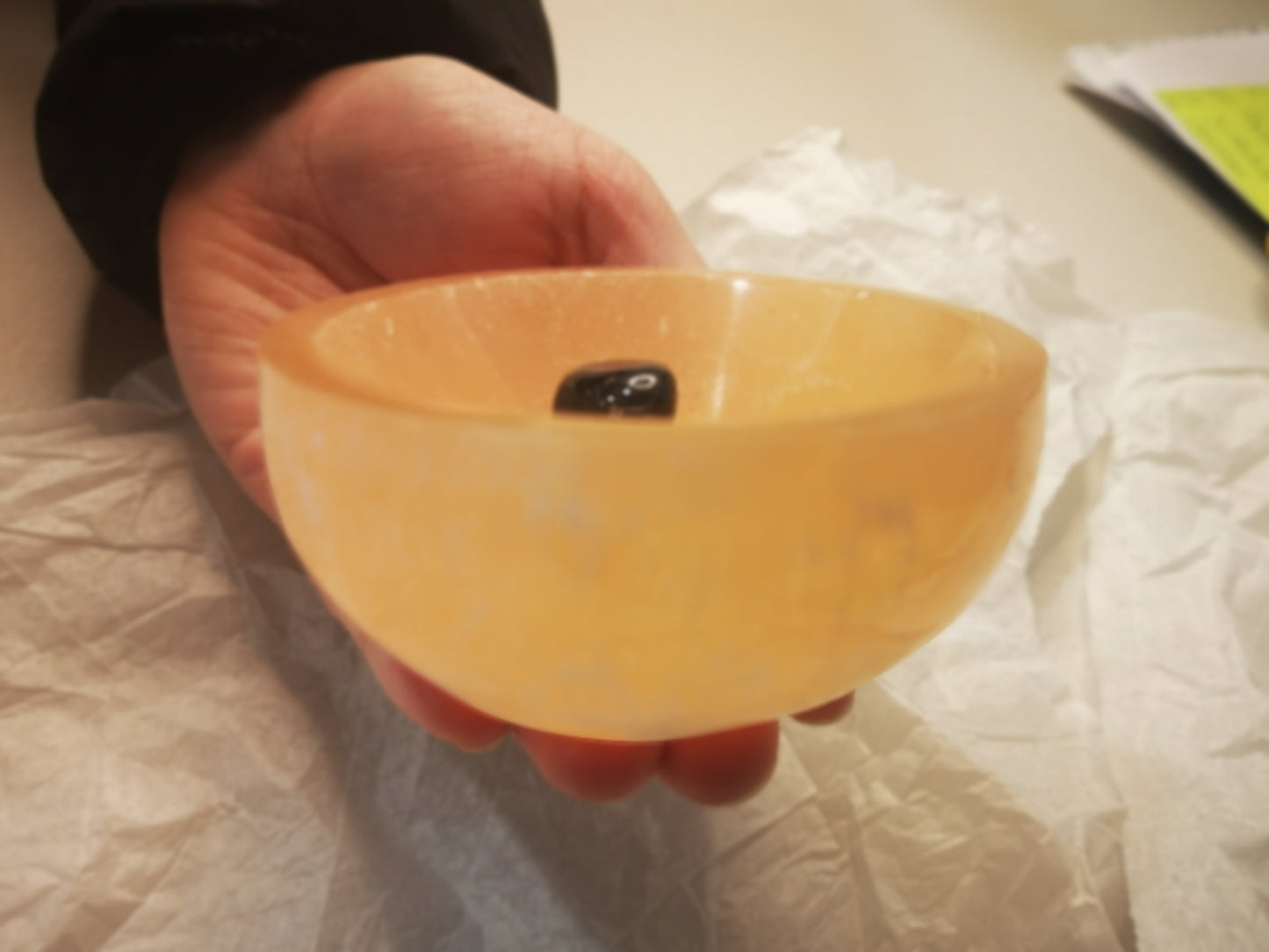 Earthstore® Peach Selenite Charging Bowl Dish