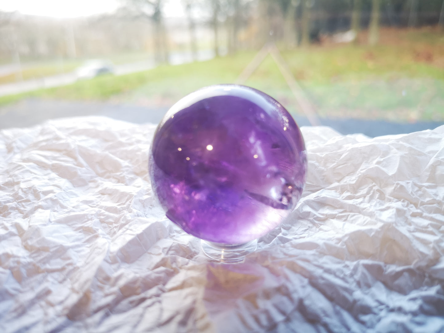 Earthstore® Ametrine sphere (Amethyst & Citrine) Grade A - Bolivia 88g (40mm)